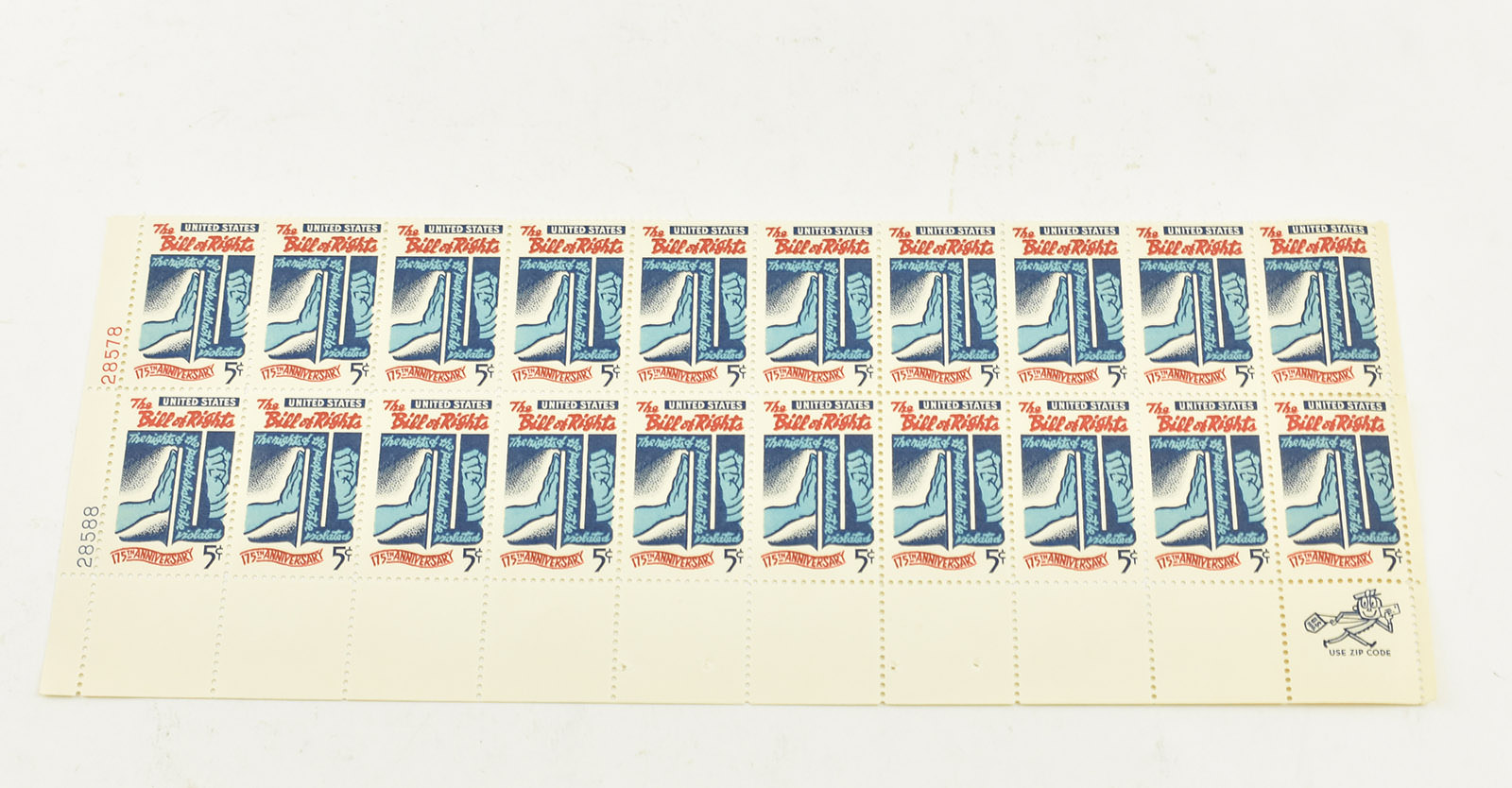 VINTAGE UNUSED Entire SHEET Real USPS Postage Stamps! Property Room