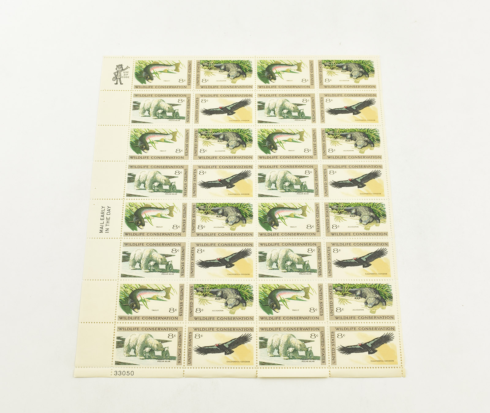 VINTAGE UNUSED Entire SHEET Real USPS Postage Stamps! Property Room