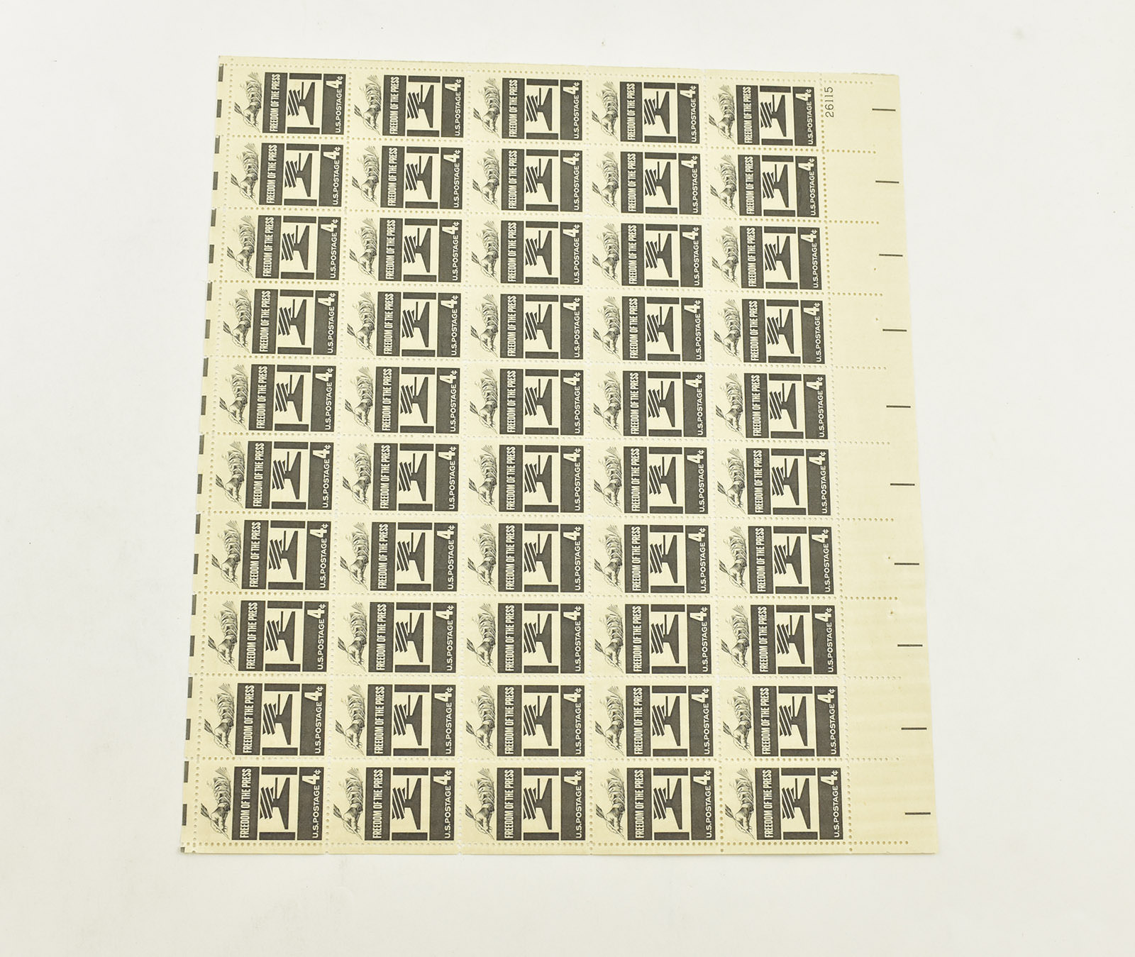 VINTAGE UNUSED Entire SHEET Real USPS Postage Stamps! Property Room