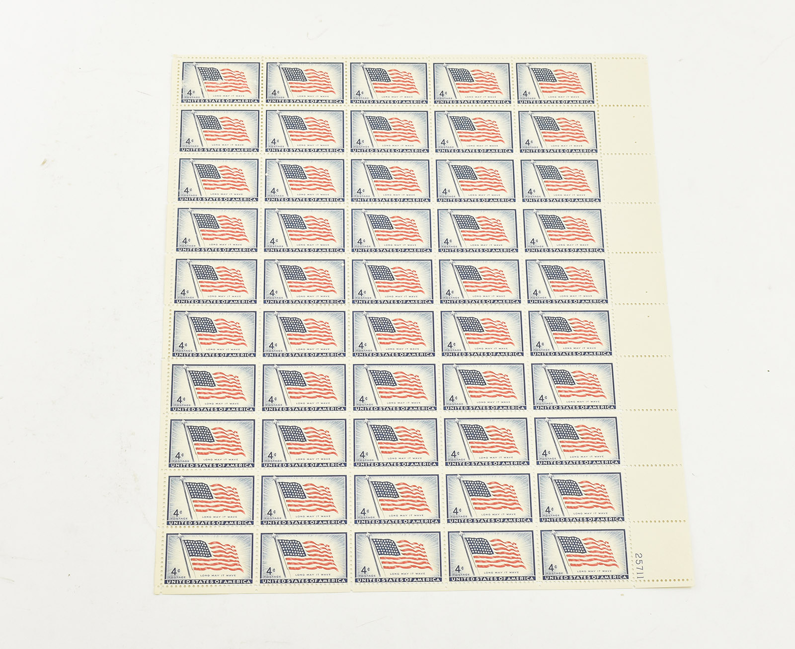 VINTAGE UNUSED Entire SHEET Real USPS Postage Stamps! Property Room