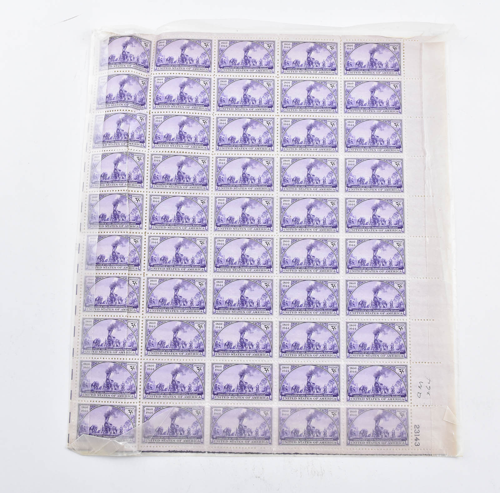 VINTAGE UNUSED Entire SHEET Real USPS Postage Stamps! Property Room