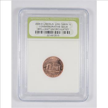 *** BU 2009-D Lincoln Log Cabin Cent - Commemorative Issue - Graded INB