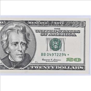 * Error Replacement Note 1999 20 FRN Green Seal - STAR Legal Tender