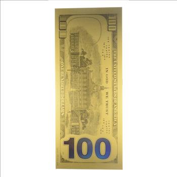 1 Gram .999 Fine Gold Note - $100 Replica Benjamin Franklin Design
