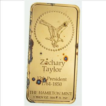 1 Troy Ounce Limited Edition Presidential Silver 24K Gold Plated