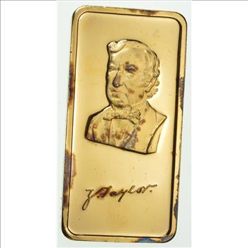 1 Troy Ounce Limited Edition Presidential Silver 24K Gold Plated