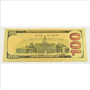 $100 Federal Reserve Note - 24K Gold Bank Note - Rare