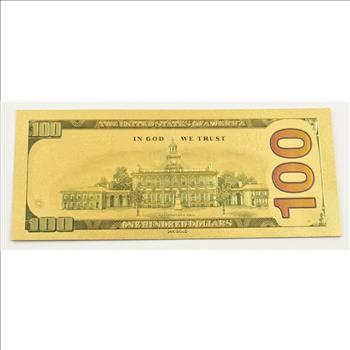 $100 Federal Reserve Note - 24K Gold Bank Note - Rare