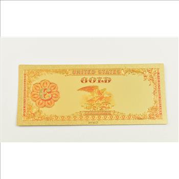 $100 U.S. Gold Certificate - 24K Gold Bank Note - Rare