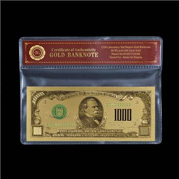 $1000.00 United States Large Denomination - Replica Bank Note