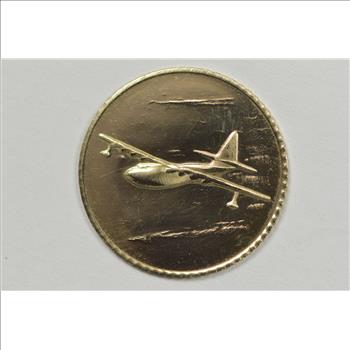 10K Gold Coin Letcher Mint Famous Flights Howard Hughes