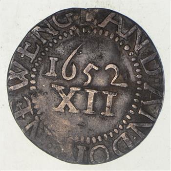 1652 Colonial New England Pine Tree Shilling