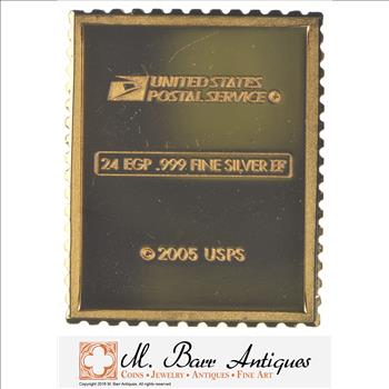 17.5 Grams - 24K GOLD - Over .999 Fine Silver - Limited Edition Presidential Stamp