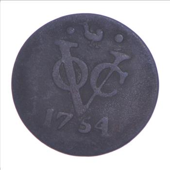 1754 Dutch East India Company 1 Duit - West Friesland - Charles Coin Collection