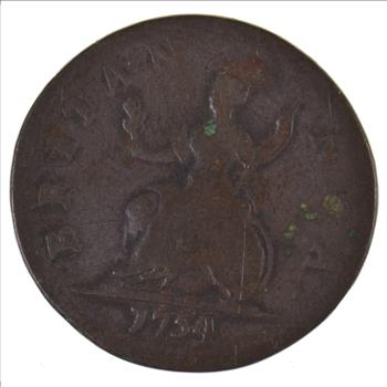 1754 Great Britain Copper Farthing King George II
