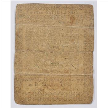 1760 Colonial Pennsylvania 15 Shillings Note- Designed by Ben Franklin!
