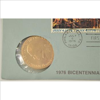 1776-1976 BiCentennial American Revolution US Mint Coin & Stamp Cover