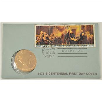 1776-1976 BiCentennial American Revolution US Mint Coin & Stamp Cover