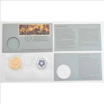 1776-1976 BiCentennial American Revolution US Mint Coin & Stamp Cover