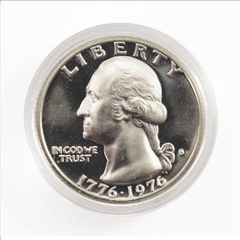 1776-1976-S 40% SILVER Proof Cameo - Bicentennial Washington Quarter - San Francisco Minted
