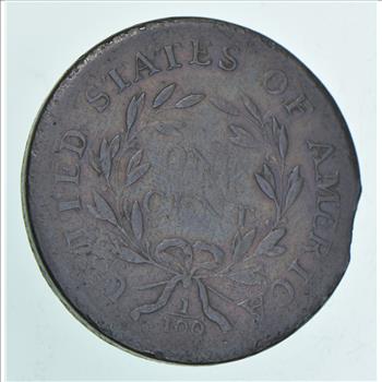 1795 Liberty Cap Large Cent - Clipped Planchet