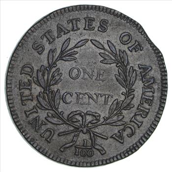 1796 Liberty Cap Large Cent - Clip Planchet Error