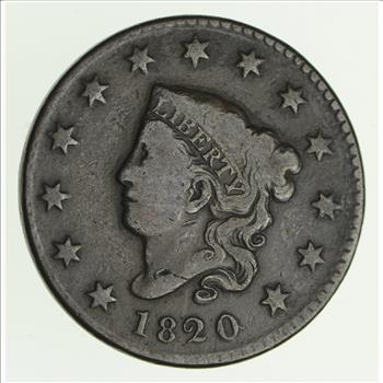 1820 Matron Head Large Cent - Circulated