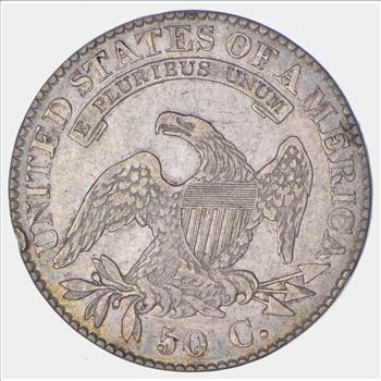 1823 Capped Bust Half Dollar - Broken 3 - Circulated