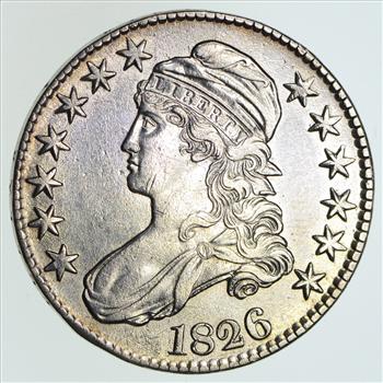 1826 Capped Bust Half Dollar - Near Uncirculated - Cleaned