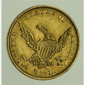 1834 $2.50 Liberty Head Gold Quarter Eagle - Sharp