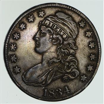 1834 Capped Bust Half Dollar - Circulated LD/SL