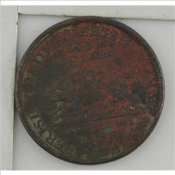 1834 Hard Times Copper Token My Victory/Jackson, Running Boar
