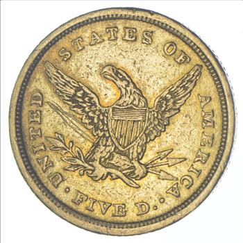 1839-C $5 Liberty Head Gold Half Eagle