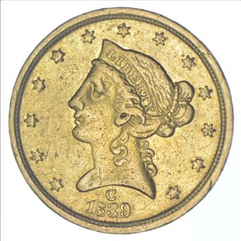 1839-C $5 Liberty Head Gold Half Eagle