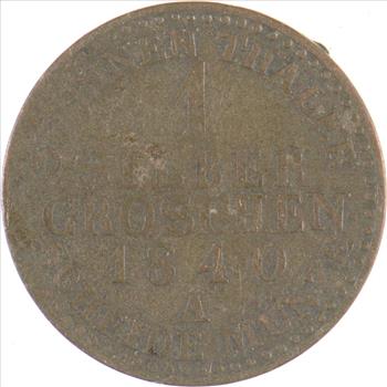 1840-A Grand Duchy Of Saxe-Weimar-Eisenach 1 Silber Groschen