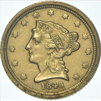 1840-C $2.50 Liberty Head Gold Quarter Eagle