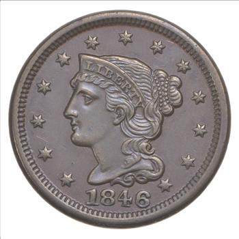 1846 Braided Hair Large Cent - Small Date