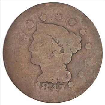 1847 Braided Hair Large Cent