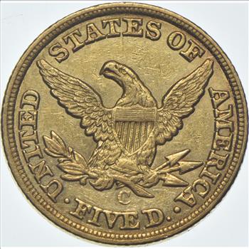 1848-C $5 Liberty Head Gold Half Eagle