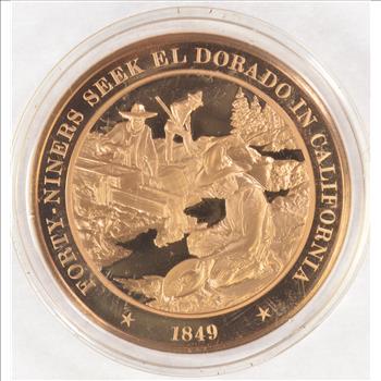 1849 Forty-Niners Seek El Dorado In California - Bronze Historic Commemorative Medal - Reduced S&H