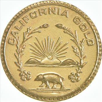 1850 Eureka Round California Gold Rush Souvenir Token