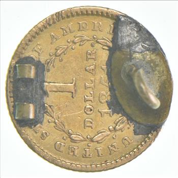 1851 $1 Gold Dollar Love Token R C G