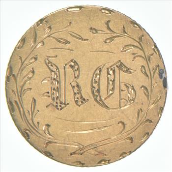 1851 $1 Gold Dollar Love Token R C G