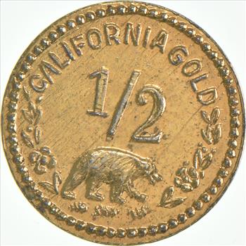 1851 Indian Head Round California Gold Rush Souvenir Token