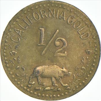 1852 Liberty Round California Gold Rush Souvenir Token