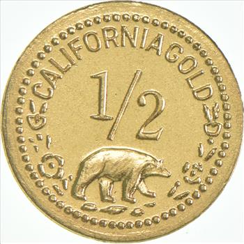 1852 Liberty Round California Gold Rush Souvenir Token