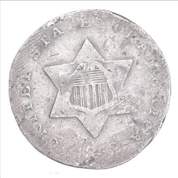 1852 Silver Three-Cent Piece - Trime - Sannes Coin Collection