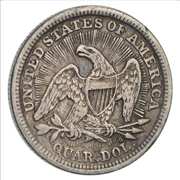 1853 Seated Liberty Quarter- Circulated
