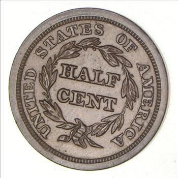 1854 Braided Hair Half Cent