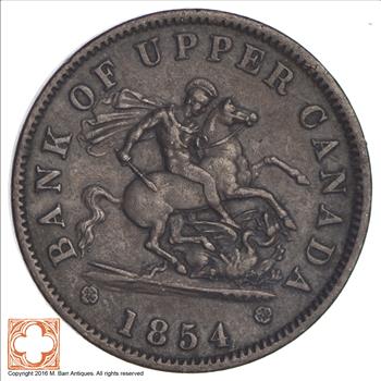 1854 Canadian Provinces 1 Penny